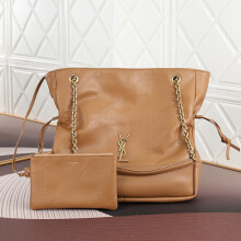 YSL Suede Drawstring Shopping Tote 35cm