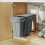Homcom HOMCOM Under-Sink Kitchen Trash Bin, 2 Removable Recycling Containers, Grey 9