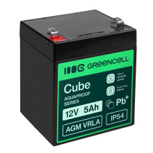 Akumulator Greencell Agm Vrla 12V 5Ah brez vzdrževanja