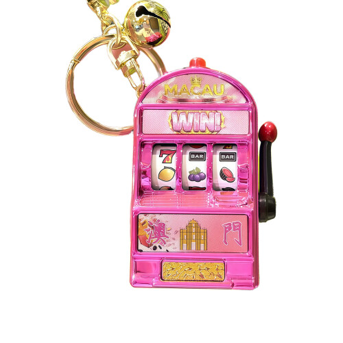 Interactive Machine Machine Keyring Vibrant Colors And-Rose Red
