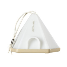 ZAY-L05 Tent-Shaped USB Rechargeable Timer Night Light for Outdoor Camping Ambient Light (Khaki)