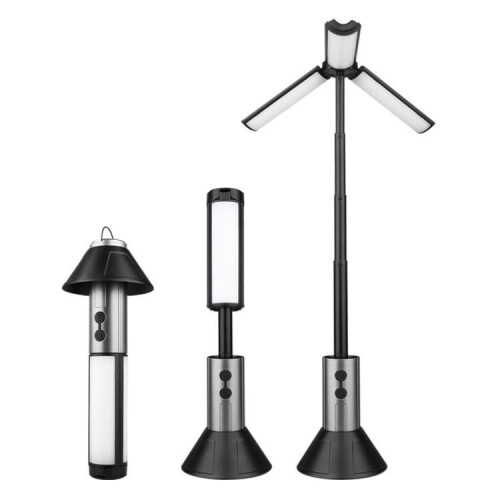 Retractable Camping Lantern Rechargeable Flashlight 25.2-51.8cm Adjustable Height