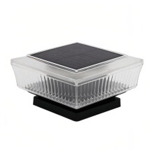 Wasserdichte Solar-LED-Mastleuchte für die Außenhofbeleuchtung (gestreiftes Design, weißes Licht)