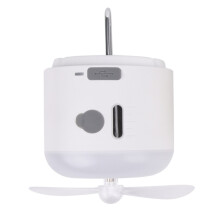 Outdoor Camping Tent Hanging Ambient Light Magnetic Spray Humidification Fan(White)