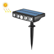 With Ground Plug Wiring Free Infrared Sensor Waterproof Solar Lighting Wall Light, RGB