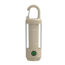 Rechargeable portable LED camping light/multi-functional flashlight (khaki)