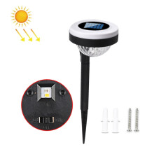 Solar-LED-Außenleuchte mit zwei Lichtquellen und Erdungsstecker, Modell: JG04801, Farblicht