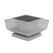 Wasserdichte, solarbetriebene LED-Säulenleuchte für die Außenhofbeleuchtung (warmweißes Netzlicht)