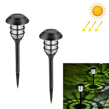 2 Stück Solar-Streifen-Rasenleuchte LED, wasserdicht, für Garten, Park und Landschaft (weißes Licht)