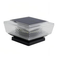 Wasserdichte Solar-LED-Mastleuchte für die Außenhofbeleuchtung (Gittertyp, weißes Licht)