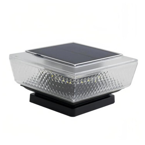 Waterproof Solar LED Pole Light for Outdoor Courtyard Lighting (Grid Type, White Light)