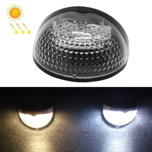 N760B 6 LED Solar-Powered Teardrop-Shaped Dual-Color Fence Light (Black Shell)