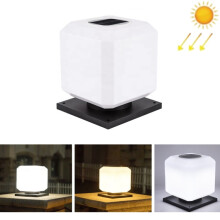 003 Solar Quadratische LED-Außenpfostenleuchte, wasserdicht, 20 cm (Dreifarbiges Licht)