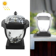 LED Solar-Gartenleuchten, wasserdicht, weißes Licht – Säulenkappe