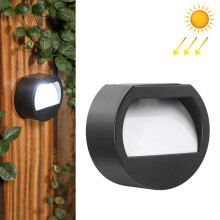 Solar Outdoor Waterproof LED Round Wall Lamp Stair Light(White Light)