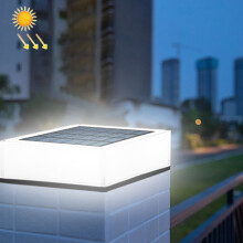 TS-S5306 Solar-Außenleuchte mit Säulenkopf, IP68 wasserdicht, Gartenleuchte, Dreifarbenschalter
