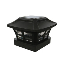 Zoll Solar-Säulenleuchte für den Außenbereich, weiß + warmweißes Licht, Gartenleuchte (schwarz)