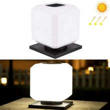 003 Solar Quadratische LED-Außenpfostenleuchte, wasserdicht, 20 cm (weißes Licht)