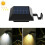 12 LED Solar Outdoor Railing Stair Square Wall Light(Black Shell-Warm Light) 1