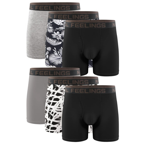 Φυσικά Συναισθήματα Boxer Briefs Ανδρικά Εσώρουχα Πακέτο 6 Μαλακό Βαμβάκι