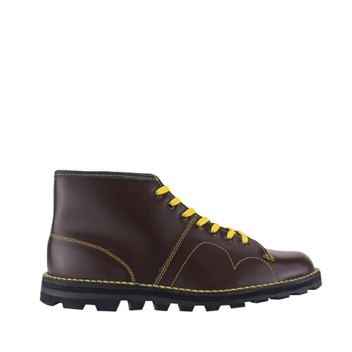 (6 UK, Wine) Grafters Mens Original Coated Leather Retro Monkey Boots 2