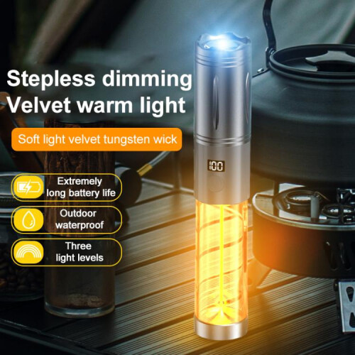 KXK-606 15W Camping Flashlight Rechargeable Emergency Light 1