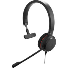 Jabra Evolve 20 Stereo Headset - Microsoft Certified Headphones for VoIP Softphone with Passive Noise Cancellation -USB-Cable with Controller - Black