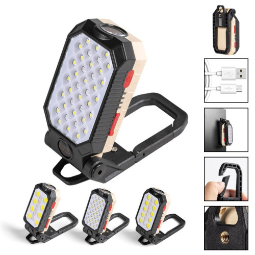 E-SMARTER COB Work Light USB Emergency Flashlight Maintenance Lamp, W598A 8 Hole 1