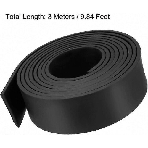 50mm x 5mm x 3m Black Solid Rectangular Rubber Sealing Strip_M 2