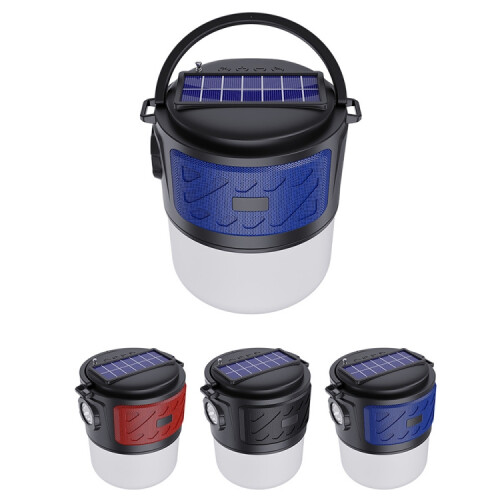 DV-V12 Outdoor Solar Camping Light with FM Card Insert Bluetooth Speaker (Blue) 1