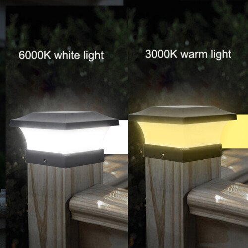 Solar-powered waterproof LED outdoor pillar light/garden lighting (white light) 1