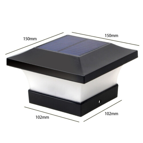 Solar-powered waterproof LED outdoor pillar light/garden lighting (white light) 2