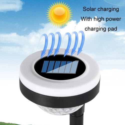 Outdoor Solar LED Dual Light Source Ground Plug Light, Model: JG04801 Color Light 2