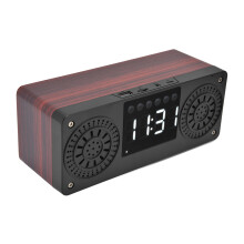 Orologio con altoparlante in noce 1200mAh 19.9x7.9x7.1cm