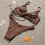 Women's Ribbed High Cut Set Bow String 2 Piece Swimsuit-Blue M 3