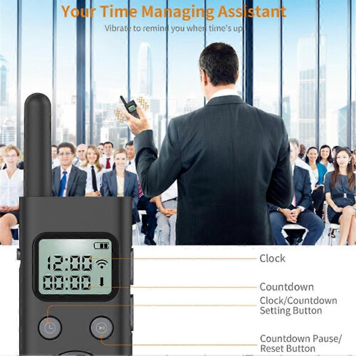Télécommande sans fil pour présentations PowerPoint (PPT) avec écran LCD, voyant vert et télécommande RF._M 2