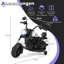 Elektrische kindermotor met chopperfunctie, muziek en verlichting