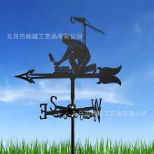 (C35) Rust-Proof Fighter Jet Wind Vane - Perfect For Roof Gardens, Sheds, Residences & Greenhouses | Outdoor Decorative Art Craft For Yards