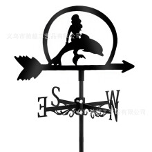 (C45) Rust-Proof Fighter Jet Wind Vane - Perfect For Roof Gardens, Sheds, Residences & Greenhouses | Outdoor Decorative Art Craft For Yards