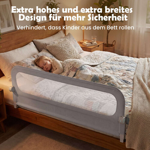 Klappbares Kinderbettgitter mit abnehmbarem Bezug, 178 cm 2