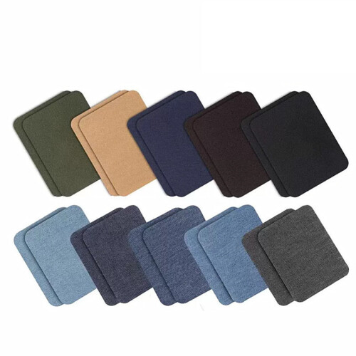 Textil-Reparaturset: 20 Stück Bügelflicken   10 Farben