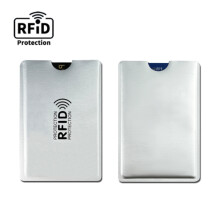 Kartenetui mit RFID-Blockierung, 10er-Pack Silver