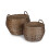 Antique Wash Stumpy Wicker Log Basket 1