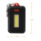 2 PCS 3W Mini COB LED Flashlight Keychain Emergency Camping  Backpack Light with 3 Modes(Green) 5