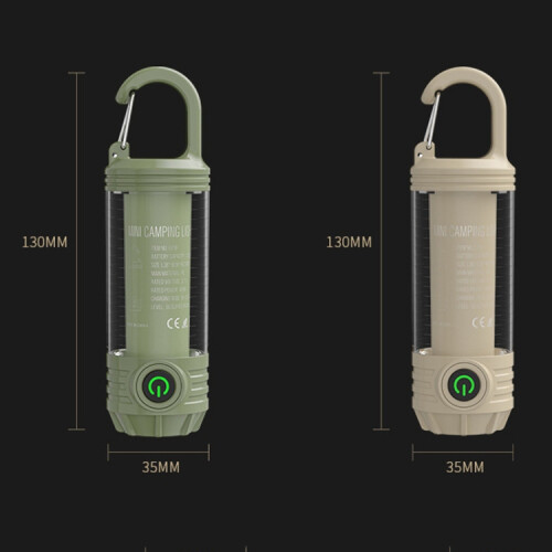 Rechargeable portable LED camping light/multi-functional flashlight (khaki) 2