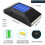 Outdoor Decorative Waterproof Solar Wall Light,6 LEDs White Light 4