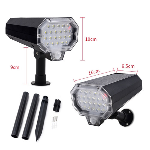 F1 Solar LED Sensor Rotate Wall Light Simulation Monitoring 2