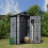 Birchtree BIRCHTREE Plastic Garden Shed Apex 4X3FT Grey 1