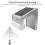Solar Power Waterproof Human Body Induction 6-modes Remote Control Light 3