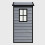Birchtree BIRCHTREE Plastic Garden Shed Apex 4X3FT Grey 10